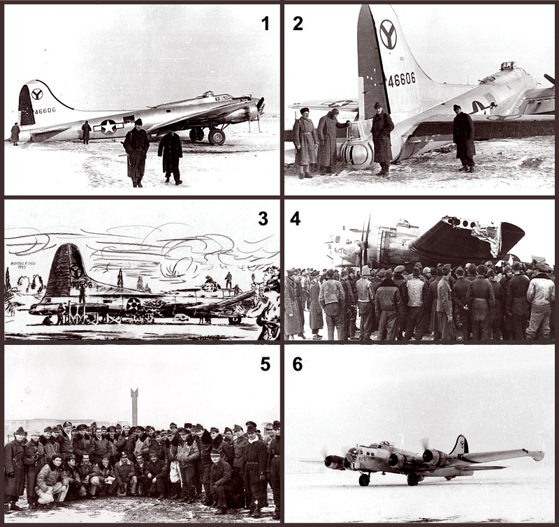 Avionul B-17 nr. 606 aterizat la Tiszakessi
