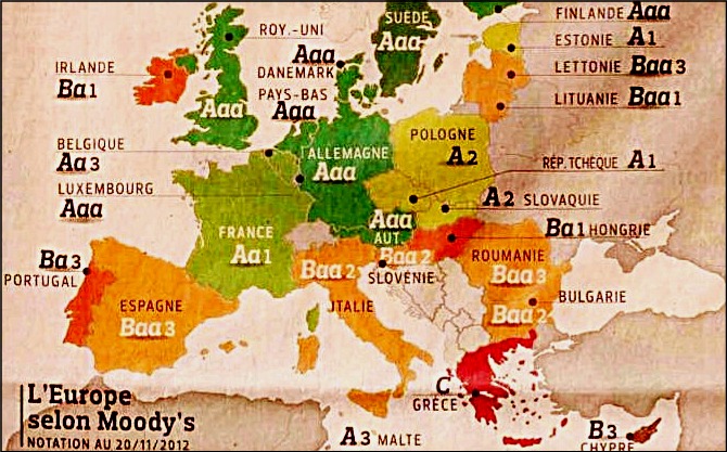 Europa, harta economică