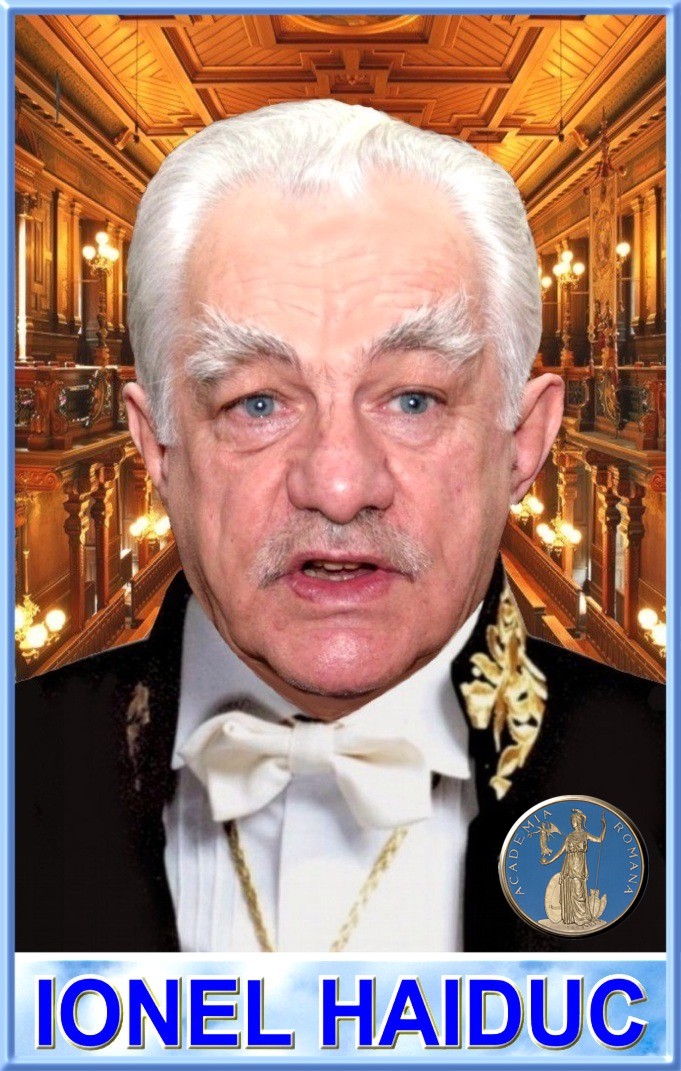 Acad.Ionel haiduc, Preşedintele Academiei Române şi sigla A.R.,art-emis