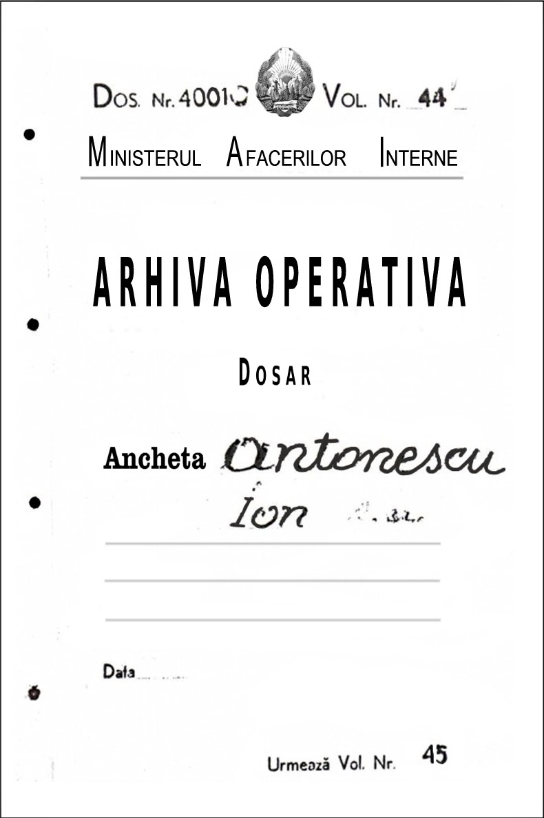 Dosar de anchetă al Mareşalului Ion Antonescu