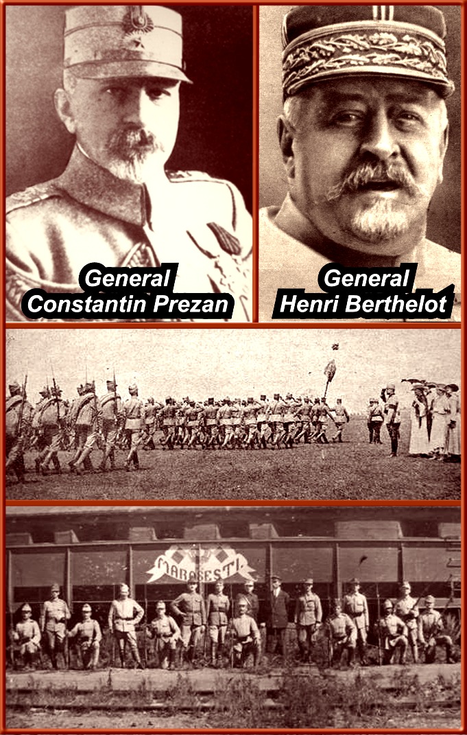 Prezan, Berthelot, militari români in Primul Război Mondial